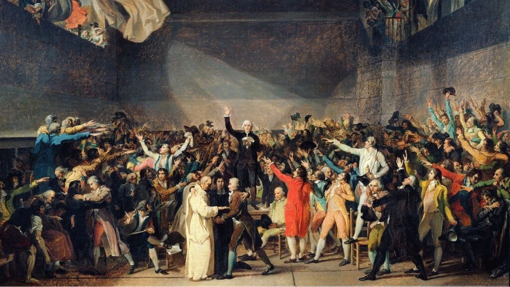 フランス革命期、集まった人々の意志を描いた歴史画